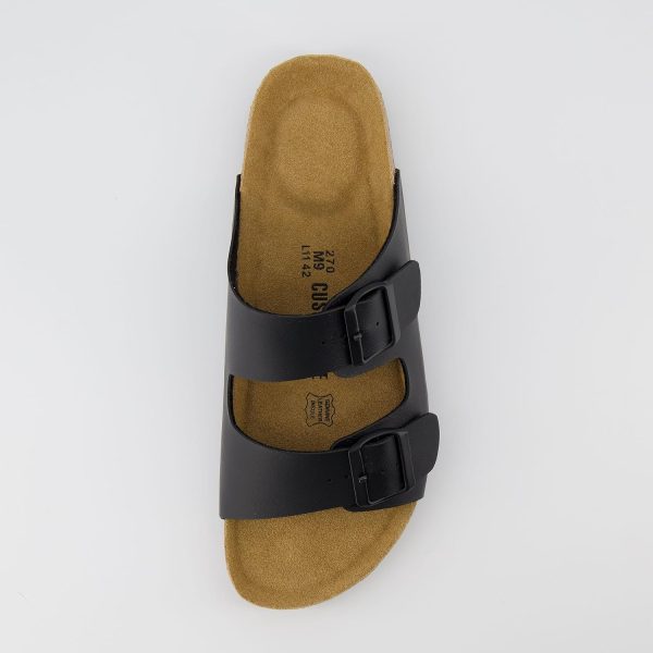 CUSHIONAIRE Men's Lane Cork footbed Sandal with Adjustable Buckle Straps +Comfort - Image 5