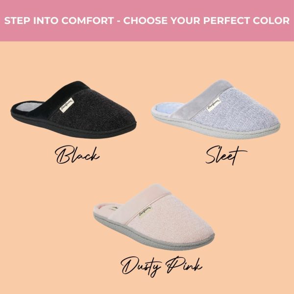 Women's Slip On Memory Foam Comfort Samatha Scuff House Slipper with Wide Widths - Image 3