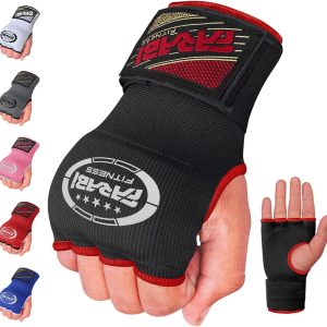 Farabi Sports Gel Padded Inner Gloves Elastic Boxing Hand Wraps for Men & Women Boxing Wraps with Quick 80cm Long Wrist Straps, for MMA, Muay Thai, Kickboxing, Punching and Martial Arts