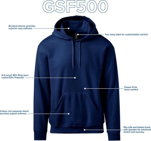 Gildan Adult Softstyle Hoodie Sweatshirt, Style GSF500 - Image 4