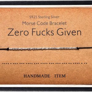 KGBNCIE Inspirational Gifts for Women, Morse Code Funny Gifts Bracelets for Women, Morse Code Bracelets Friend Gifts