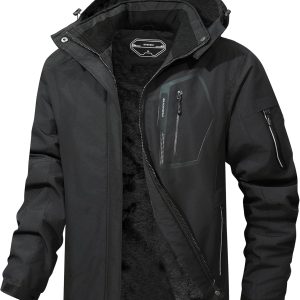 UTWGN Men's Ski Jacket Winter Warm Snow Coat Waterproof Windbreaker Hooded Work Outerwear Snowboarding Jackets
