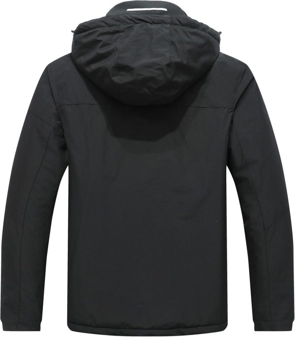 UTWGN Men's Ski Jacket Winter Warm Snow Coat Waterproof Windbreaker Hooded Work Outerwear Snowboarding Jackets - Image 3