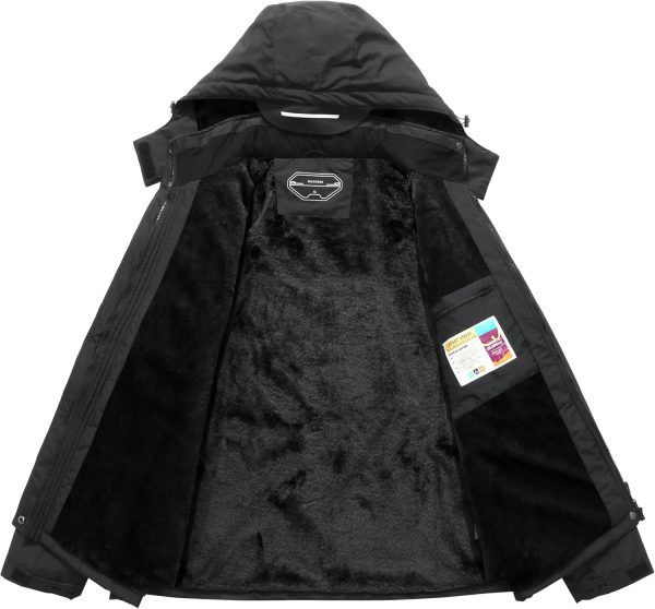 UTWGN Men's Ski Jacket Winter Warm Snow Coat Waterproof Windbreaker Hooded Work Outerwear Snowboarding Jackets - Image 4
