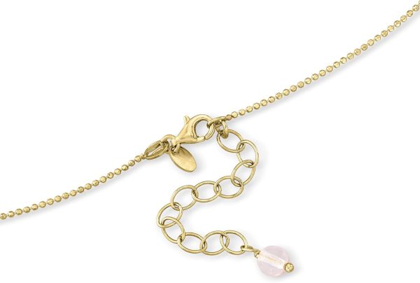 Italian Red and Pink Murano Glass Heart Necklace in 18kt Gold Over Sterling - Image 3