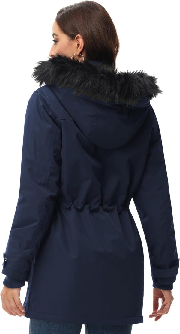 ROYAL MATRIX Women's Parka Coat Winter Warm Parka Jacket Fleece Lined Parka Coat Long Winter Coat with Hood - Image 3