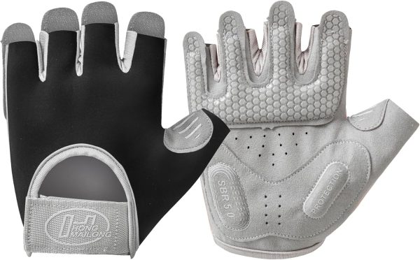 Workout Gloves for Women & Men, Anti-Slip Fingerless Gloves for Weightlifting, Mens Workout Gloves Gym Gloves Fitness Gloves