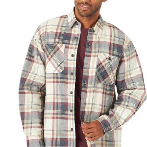Wrangler Authentics Men's Long Sleeve Sherpa Lined Shirt Jacket