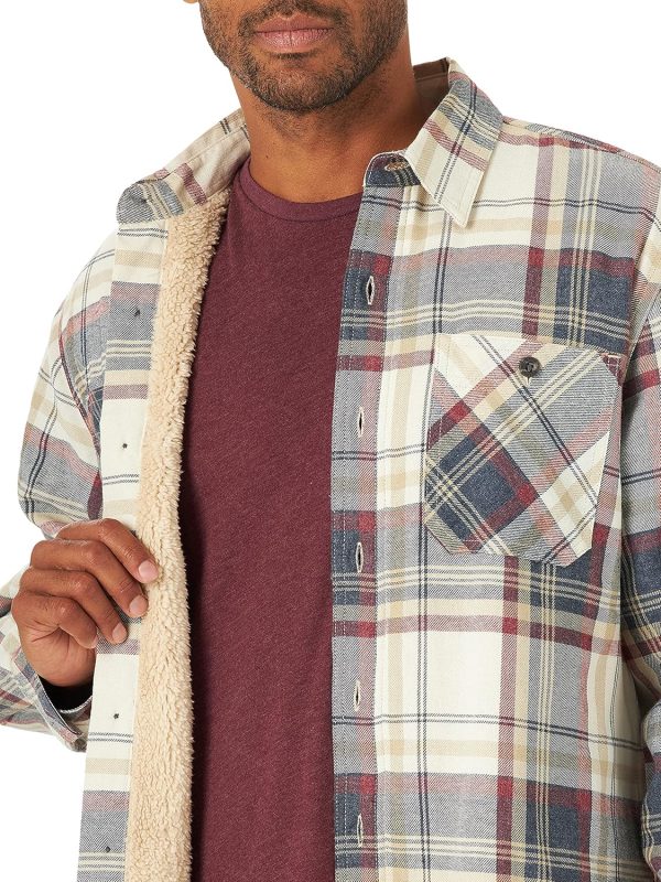 Wrangler Authentics Men's Long Sleeve Sherpa Lined Shirt Jacket - Image 3